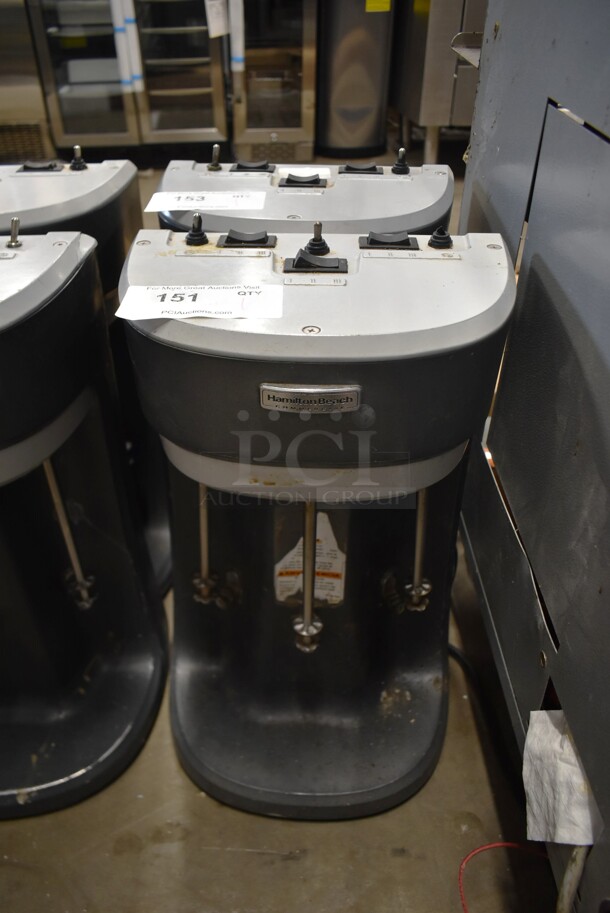 Hamilton Beach HMD400 Metal Commercial Countertop 3 Head Milkshake Mixer. 120 Volts, 1 Phase. Tested and Only Left Head is Working - Image 1 of 4