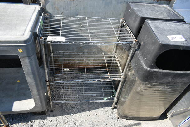 2 Chrome Finish 3 Tier Wire Shelving Unit. 2 Times Your Bid! BUYER MUST DISMANTLE. PCI CANNOT DISMANTLE FOR SHIPPING. PLEASE CONSIDER FREIGHT CHARGES. - Image 4 of 5