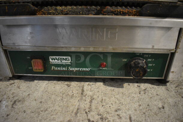 Waring Stainless Steel Commercial Countertop Panini Press. 115 Volts, 1 Phase. 19x18x11. Tested and Working! - Image 2 of 4