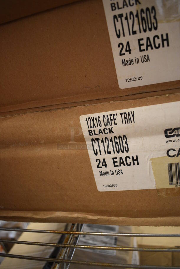 24 BRAND NEW IN BOX! Carlisle Black Poly Trays. 12x16x1. 24 Times Your Bid! - Image 4 of 4
