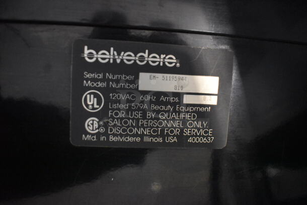 Belvedere 810 First Dry Professional Salon Dryer Chair. 120VAC Tested And Working - Image 5 of 6