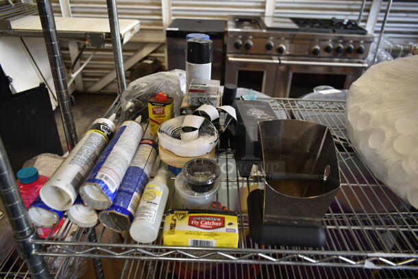 ALL ONE MONEY! Lot of Various Items on Shelving Unit Including Poly Lids. Does Not Include Shelving Unit.  - Image 6 of 7