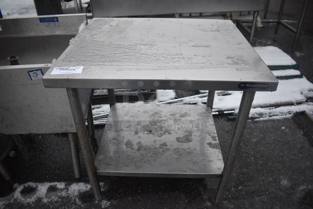 Wasserstrom Stainless Steel Table w/ Metal Under Shelf. 30x27x31.5