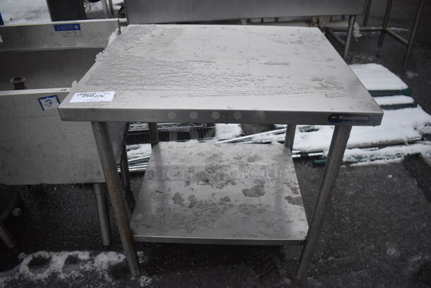 Wasserstrom Stainless Steel Table w/ Metal Under Shelf. 30x27x31.5 - Image 1 of 4