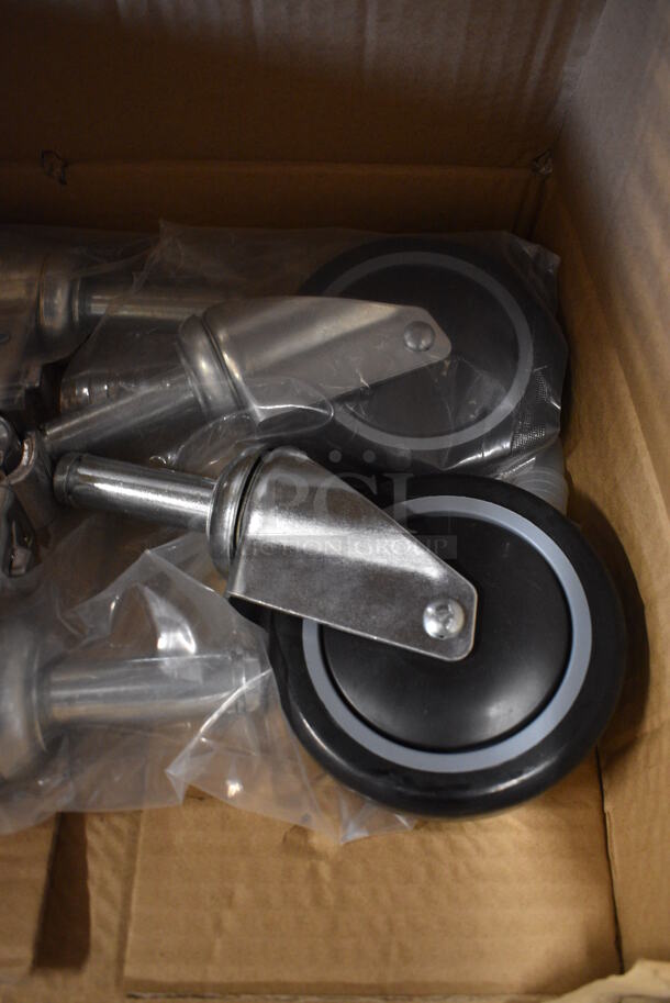ALL ONE MONEY! Lot of 4 BRAND NEW IN BOX! Johnson Rose Metal Commercial Casters. 2x5x9 - Image 2 of 4