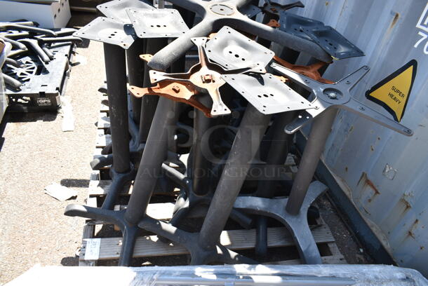 PALLET LOT of 22 Black Metal Table Bases. 22 Times Your Bid! - Image 3 of 6