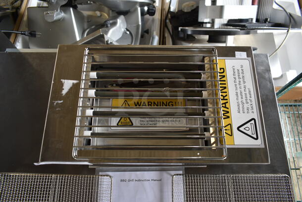 BRAND NEW SCRATCH AND DENT! 2022 Hoocoo IBG-18 Stainless Steel Commercial Countertop Electric Powered Barbecue BBQ Grill. 110 Volts, 1 Phase. Tested and Working! - Image 5 of 6