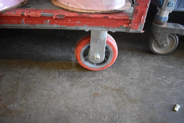 ALL ONE MONEY! Metal Commercial Cart on Commercial Casters w/ 55 Sharp E-Z Bag Rolls. Goes GREAT with Item #195. 70x30x57. - Image 6 of 7