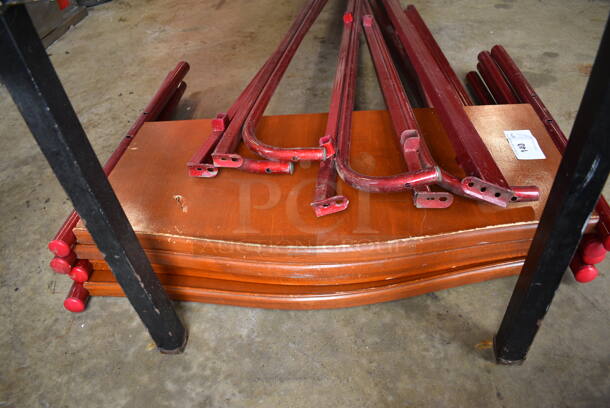 ALL ONE MONEY! Lot of Red Metal Pieces To Bed Frame Including 4 Head / Foot Boards. Includes 37x2x31 Headboard - Image 5 of 5