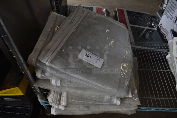 6 Clear Plastic Pan Transport Rack Covers. 6 Times Your Bid!