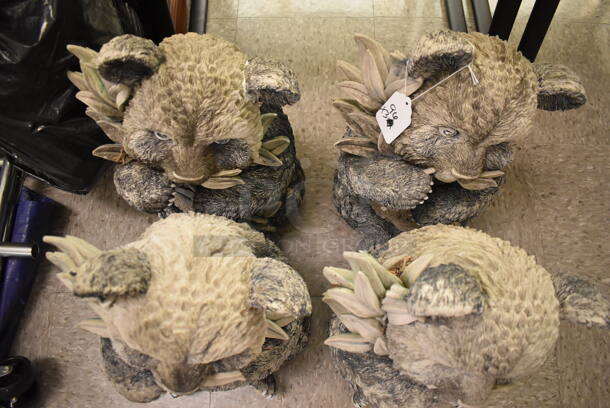 4 Panda Statues Eating Bamboo Stalks. 4 Times Your Bid! - Image 5 of 7