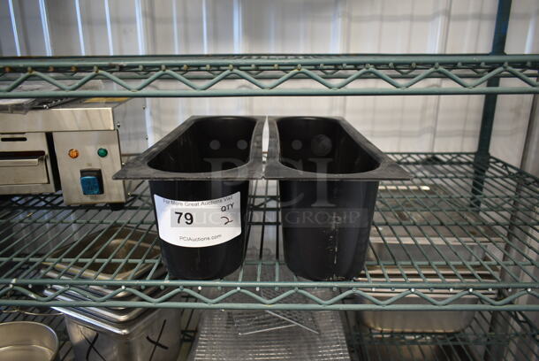 ALL ONE MONEY! Lot of 2 Black Poly Bins. - Image 1 of 3
