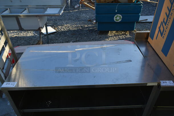 Stainless Steel Commercial Table w/ 2 Under Shelves.  - Image 2 of 4