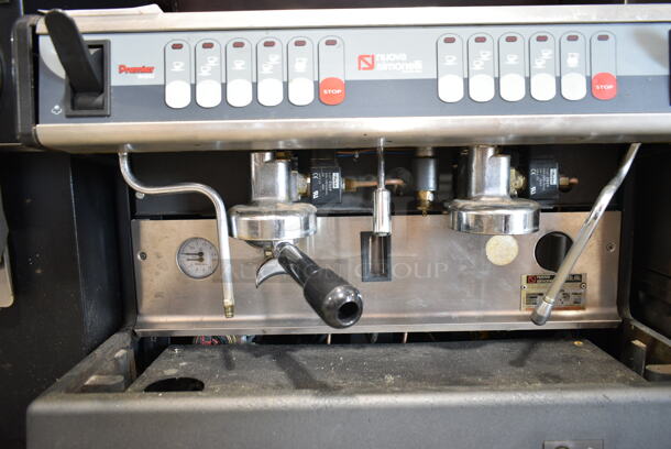 2021 Nuova Simonelli Stainless Steel Commercial Countertop 2 Group Espresso Machine w/ Portafilter and 2 Steam Wands. 240 Volts, 1 Phase.  - Image 6 of 7