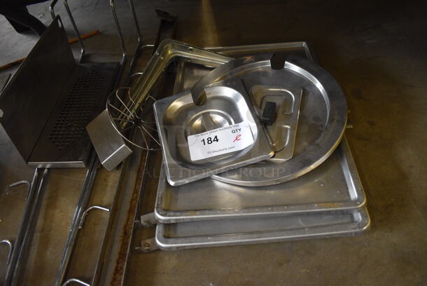 ALL ONE MONEY! Lot of Various Metal Items Including Lids and Drip Tray! - Image 2 of 3