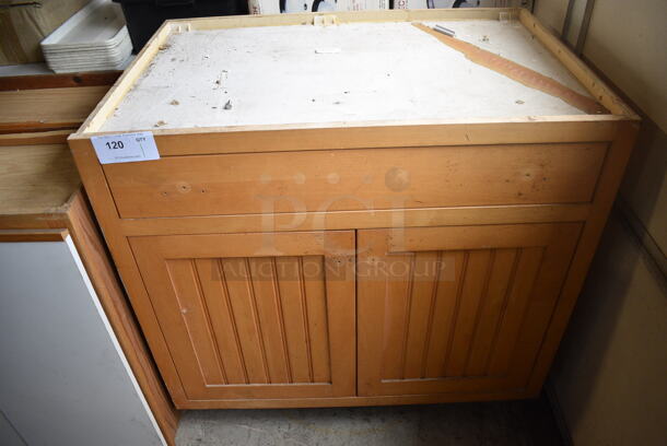 Wooden Unit w/ 2 Doors and Drawer. 36x24.5x35
