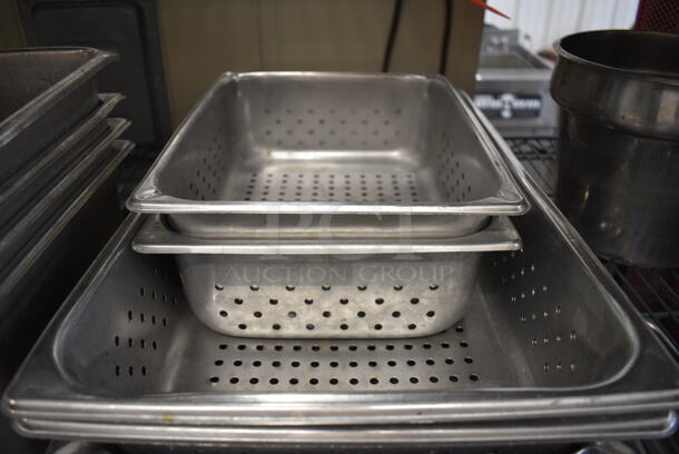 ALL ONE MONEY! Lot of 6 Various Stainless Steel Drop In Bins. Includes 1/1x2, 1/1x4, 1/2x4 - Image 3 of 3