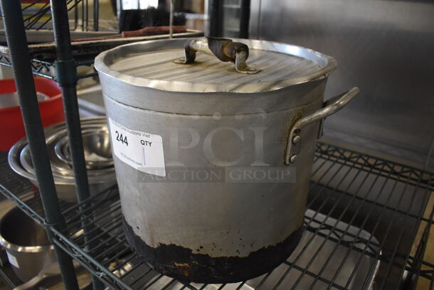 Metal Stock Pot w/ Lid. 16x12x12 - Image 2 of 3