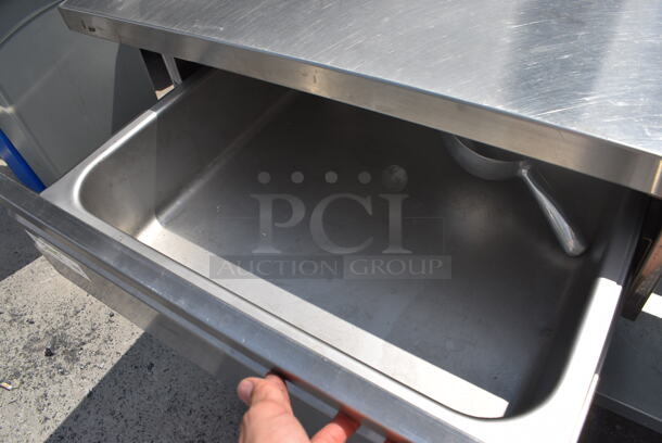 Stainless Steel Table w/ Backsplash, Drawer and Under Shelf. 72x24x38 - Image 4 of 4