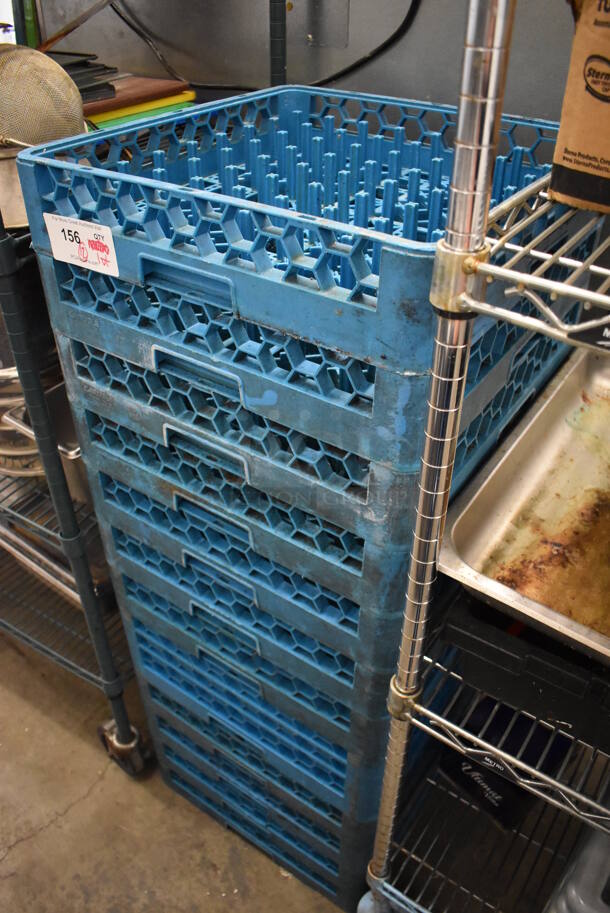 ALL ONE MONEY! Lot of 12 Blue Poly Dish Caddies. Includes 19.5x19.5x4 - Image 2 of 4