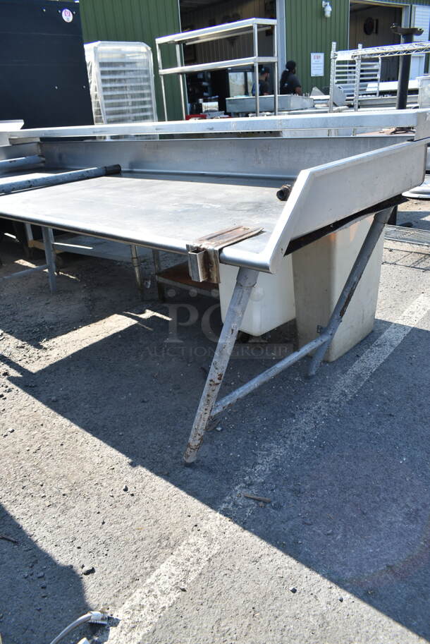 Stainless Steel Table w/ Can Opener Mount.  - Image 2 of 6