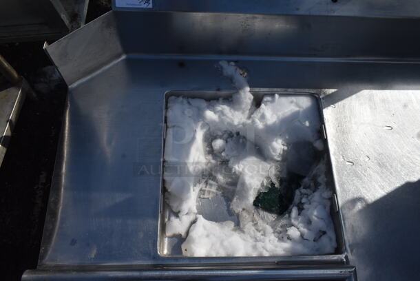 Stainless Steel Commercial L Shaped Right Side Dirty Side Dishwasher Table. No Legs. Bay 20x20x9.5 - Image 2 of 4