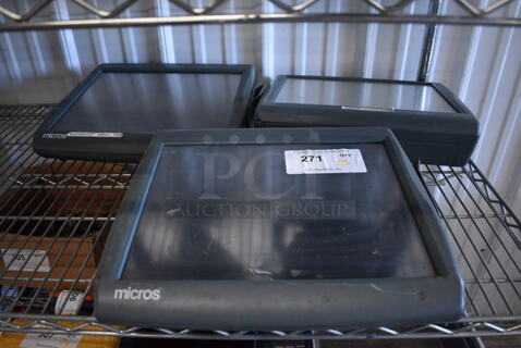 3 Micros 15" POS Monitors. 3 Times Your Bid!