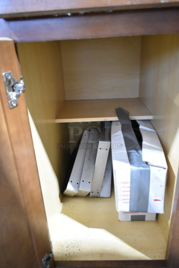 4 Wood Pattern Counters; 2 Single Door/Drawer and 2 Double Door/Drawer. No Countertops. 4 Times Your Bid!  - Image 12 of 12