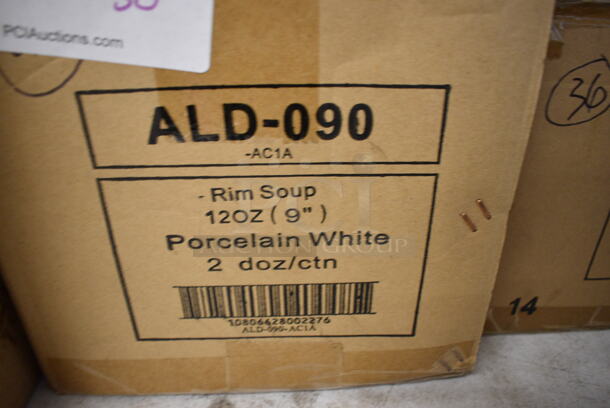30 BRAND NEW IN BOX! Tuxton ALD-090 White Ceramic Pasta Plates. 9x9x2. 30 Times Your Bid! - Image 3 of 3