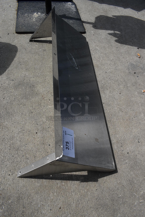 Stainless Steel Shelf w/ Wall Mount Brackets. 36x12x12 - Image 2 of 3