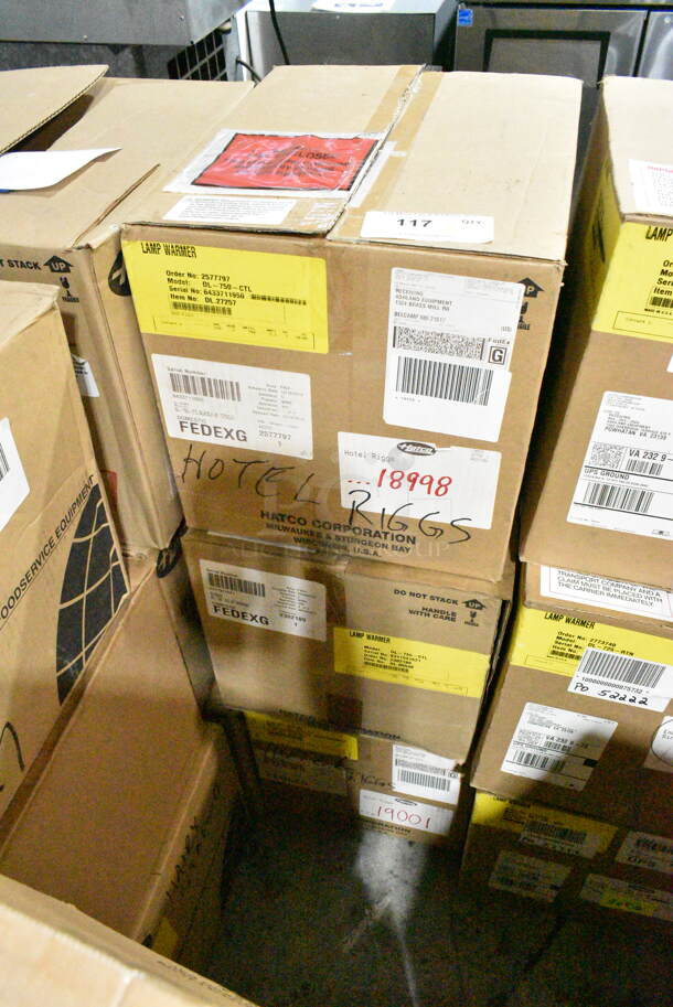 3 BRAND NEW IN BOX! Items; 1 Hatco DL-725-CTL Heat Lamp and 2 Hatco DL-750-CTL Heat Lamp. 120 Volts, 1 Phase. 3 Times Your Bid!  - Image 2 of 5