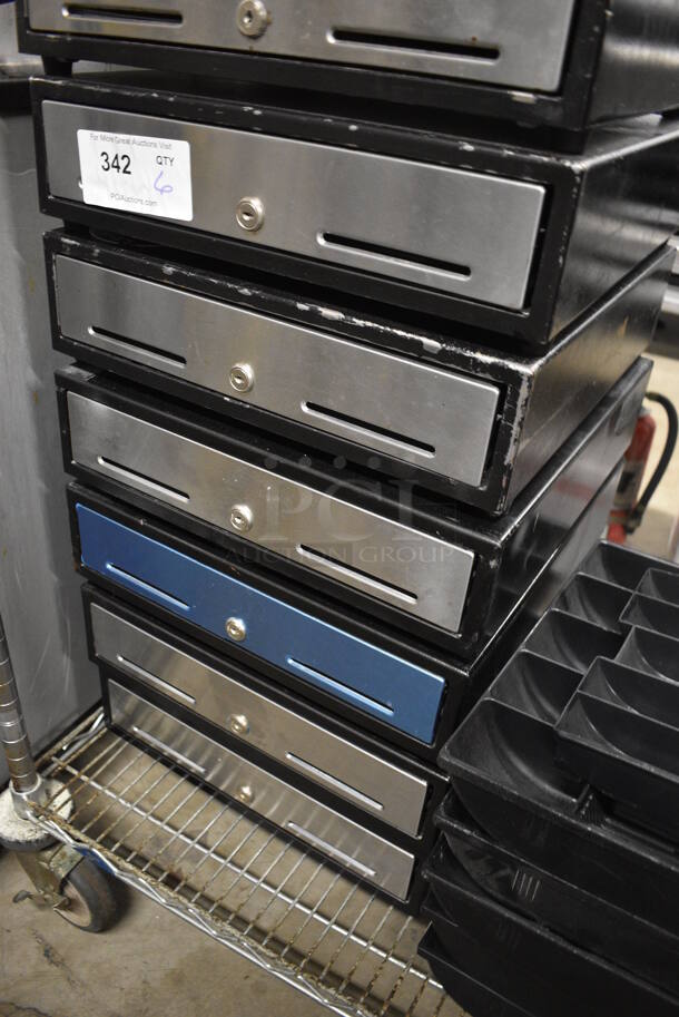 6 Metal Cash Drawers w/ Stainless Steel Face. 16x16.5x4.5. 6 Times Your Bid! - Image 2 of 3