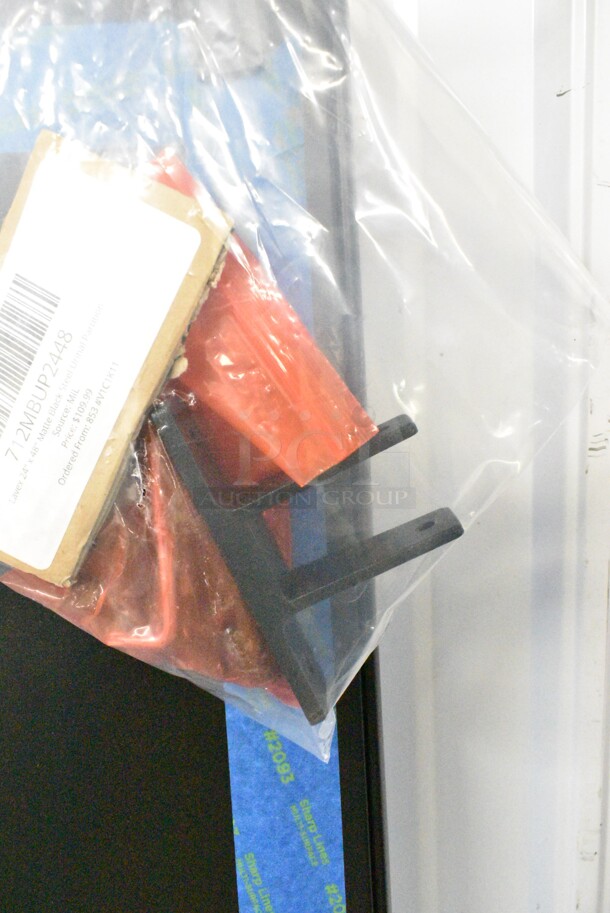 3 BRAND NEW SCRATCH AND DENT! Items Including 82920144 Main Street Equipment 82920144 Right-Hinged Glass Door for GMC-49, 82920136 Main Street Equipment 82920136 Right-Hinged Glass Door for GMC-23, 712MBUP2448 Lavex 24" x 48" Matte Black Steel Urinal Partition. 3 Times Your Bid!  - Image 10 of 11