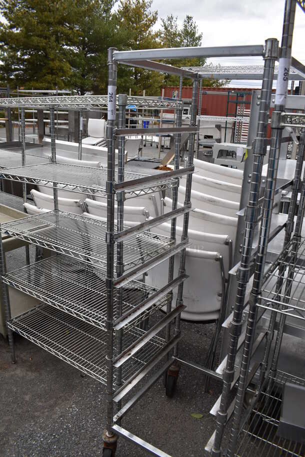 Metal Commercial Pan Transport Rack on Commercial Casters. 22x24x68 - Image 3 of 3