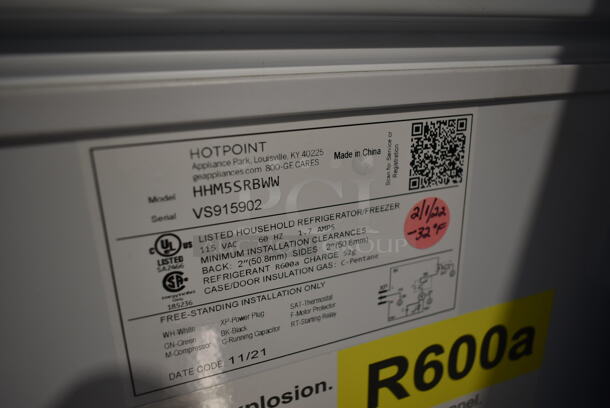 Hotpoint HHM5SRBWW Metal Chest Freezer. 115 Volts, 1 Phase. Tested and Working! - Image 5 of 5
