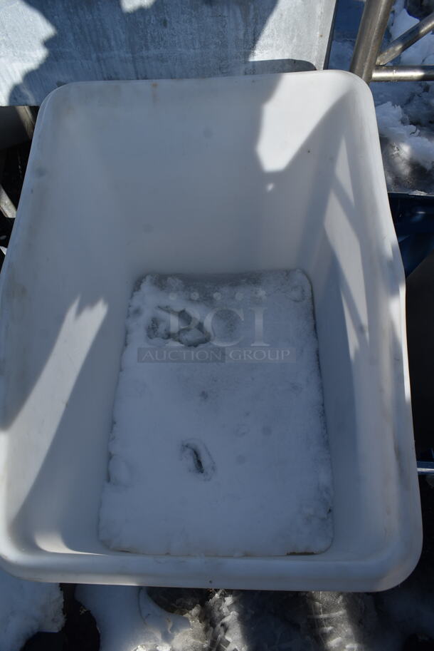 White Poly Ingredient Bin and Poly Bin w/ Contents. - Image 3 of 4