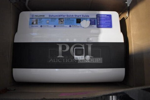 IN ORIGINAL BOX! Pelonis PAD30C1AWT ENERGY STAR 30 Pint Dehumidifier. 120 Volts, 1 Phase. 15x10.5x19