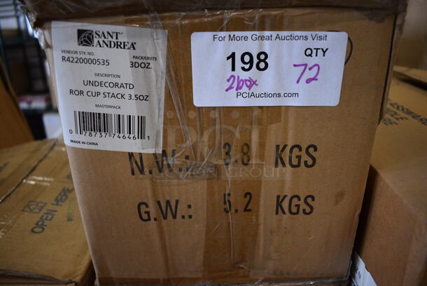 72 BRAND NEW IN BOX! Sant Andrea White Ceramic Mugs. 3.5x2.75x2. 72 Times Your Bid! - Image 3 of 3