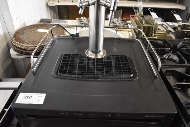 2017 Edgestar Direct Draw Kegerator w/ Beer Tower, 2 Tap Handles and 2 Fourth Size Kegs on Commercial Casters. 115 Volts, 1 Phase. 24x24x62. Tested and Working! - Image 4 of 9