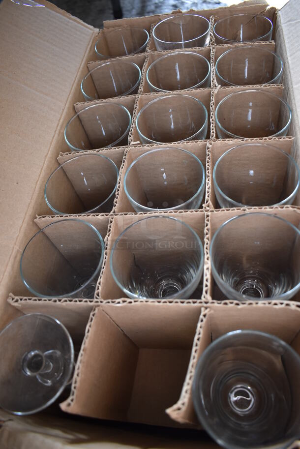 3 Boxes of Various BRAND NEW Glasses; 21 Steelite Nick & Nora 3x3x6 Wine Glasses, 34 Libbey 279U 4x4x2.25 Glass Punch Mugs and 35 Libbey 8054 Georgian 3x3x6 Irish Coffee Glasses. 3 Times Your Bid! - Image 11 of 12