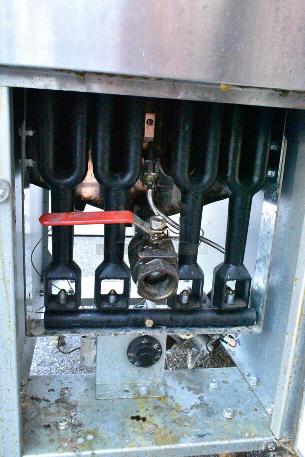 2018 Pantin LT-GF120 Stainless Steel Commercial Floor Style Natural Gas Powered Deep Fat Fryer. 120,000 BTU.  - Image 3 of 4