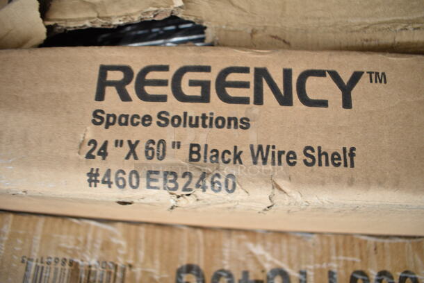 3 BRAND NEW SCRATCH AND DENT! Items; Regency 460EB2460 24" x 60" NSF Black Epoxy Wire Shelf, Regency 460EC2448 24" x 48" NSF Chrome Wire Shelf and Regency 460EGSC2448 NSF Green Wire Security Cage - 24" x 48" x 61". 3 Times Your Bid! May Be Missing Pieces.  - Image 3 of 5