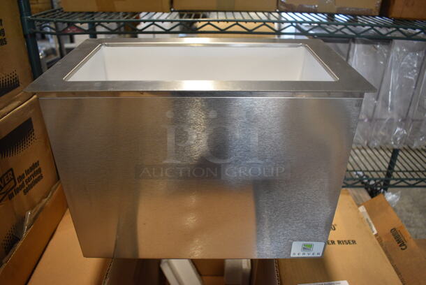 BRAND NEW IN BOX! Server Model SB-3DI Stainless Steel Commercial Countertop Serving Bar Rail. 16.5x10x12