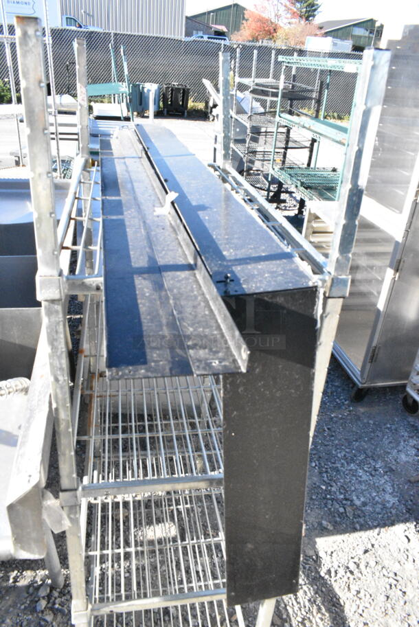 Chrome finish 4 Tier Wire Shelving Unit. BUYER MUST DISMANTLE. PCI CANNOT DISMANTLE FOR SHIPPING. PLEASE CONSIDER FREIGHT CHARGES. - Image 2 of 2