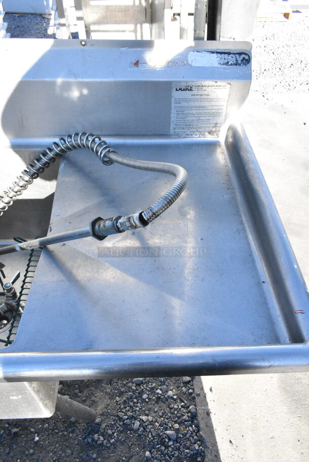Stainless Steel Commercial 3 Bay Sink w/ Dual Drain Boards. Bays 16x21x14. Drain Board 16x22 - Image 3 of 7
