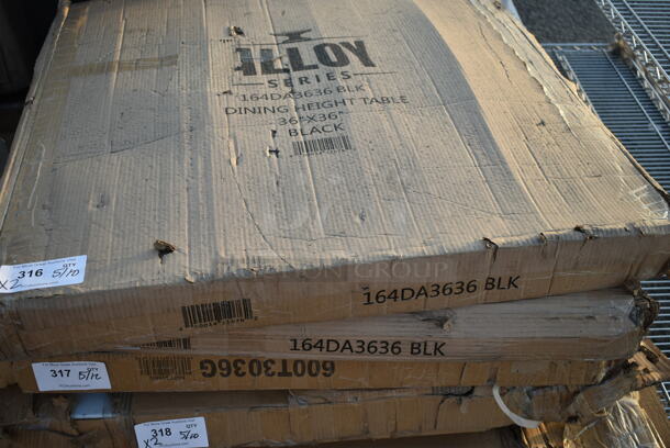 2 BRAND NEW SCRATCH AND DENT! Lancaster Table & Seating 164DA3636BLK Alloy Series 36" x 36" Black Standard Height Outdoor Table. 2 Times Your Bid! - Image 2 of 4