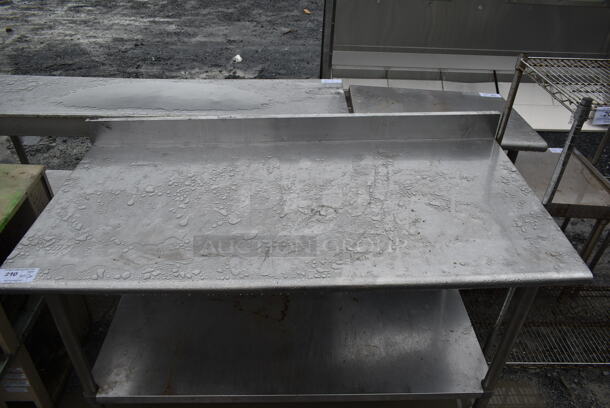 Stainless Steel Commercial Table w/ Back Splash and Under Shelf. - Image 2 of 4