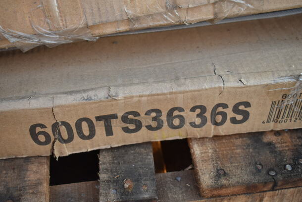 2 BRAND NEW SCRATCH AND DENT! Regency 600TS3636S 36" x 36" 16 Gauge Stainless Steel Commercial Work Table with Undershelf. 2 Times Your Bid! - Image 3 of 4