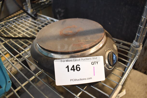 Metal Countertop Electric Powered Single Burner Range. 9x10x3.5 - Image 2 of 3