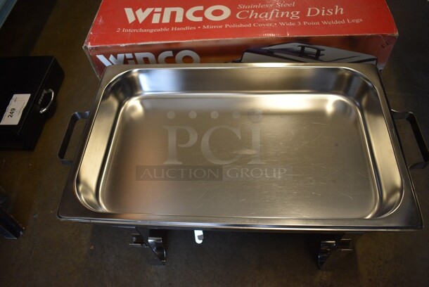 BRAND NEW IN BOX! Winco Stainless Steel Chafing Dish w/ Drop In and Dome Lid. 24x14x14 - Image 3 of 5
